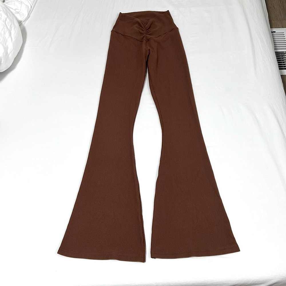 OFFLINE by Aerie Brown Waffle Knit High-Waisted Flare Leggings - Picture 2 of 10